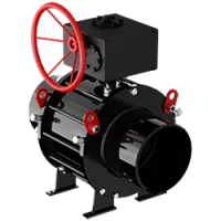 Шаровые краны под приварку из стали 09Г2С с редуктором 11с67п